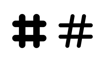 Hashtag icon logo design. hashtag sign and symbol