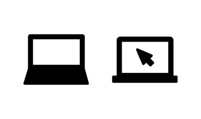 Laptop icon logo design. computer sign and symbol
