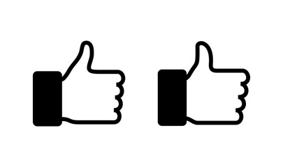 Like icon logo design. Thumbs up sign and symbol. Hand like