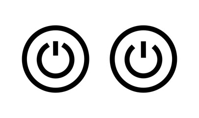Power icon logo design. Power Switch sign and symbol. Electric power