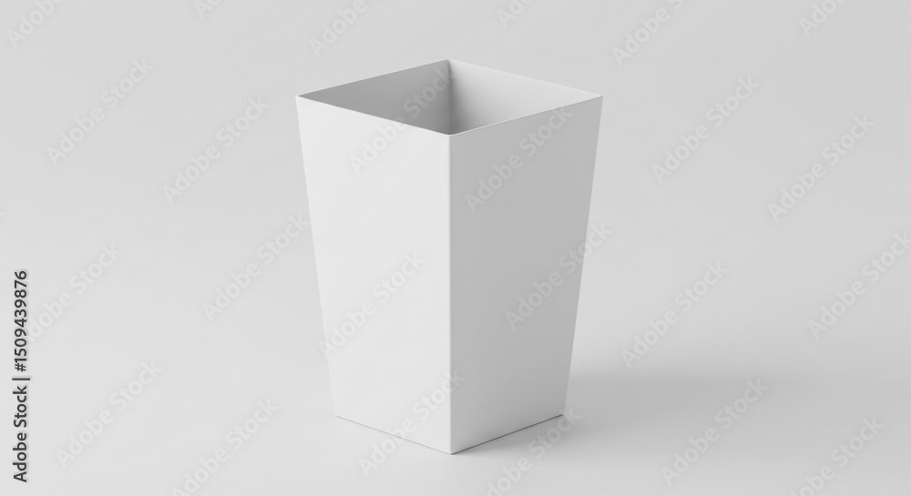 Poster minimalist white container square box cardboard presentation design render 3d modern geometry