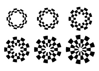 circle vector geometry pattern black for logo or background. vector eps 
