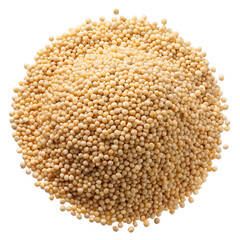 Fototapeta premium Pile of amaranth grains isolated on transparent background