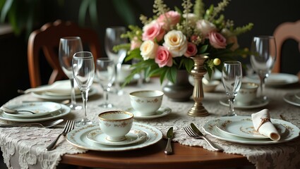 Table setting for a dinner