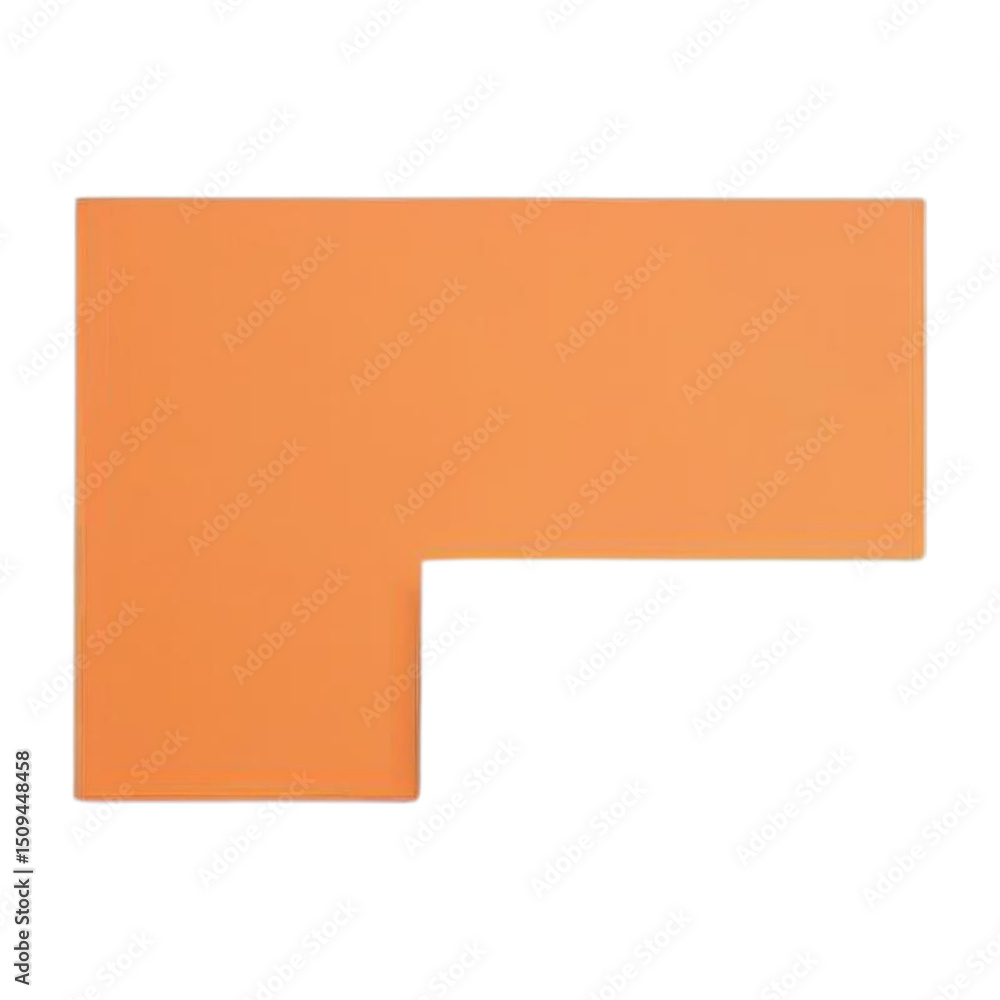 Poster orange and white l shaped block design for graphic design projects and creative visual content needs