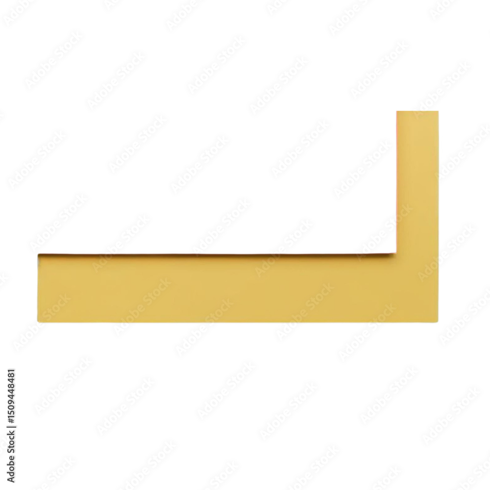Poster l shaped golden bar graphic design element for website banner and presentation background design ele