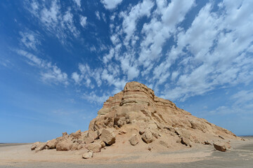 Geomorphic Scenery Desert in Xinjiang, China