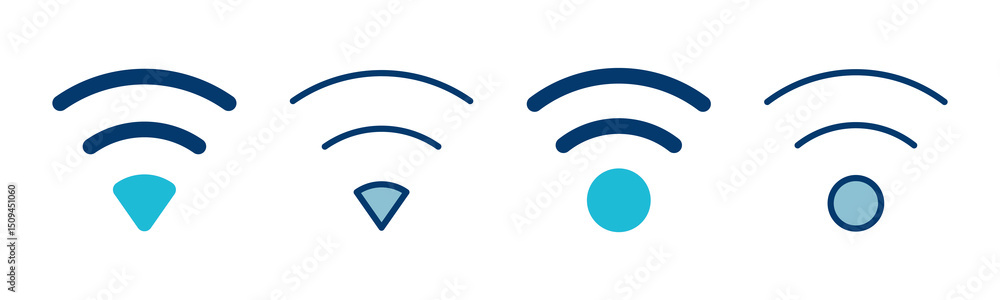 Aufkleber wifi icon vector isolated on white background. signal vector icon. wireless and wifi icon or sign fo