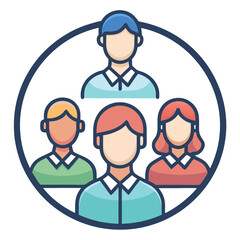 Fototapeta premium Diverse team collaboration network group people