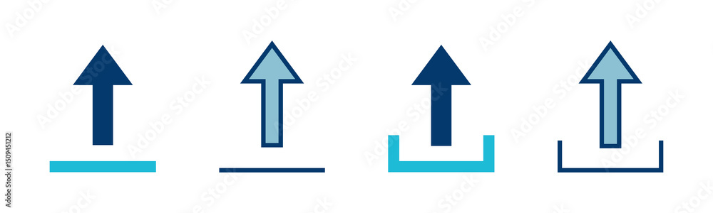 Poster upload icon vector isolated on white background. upload sign icon. upload button. load symbol.