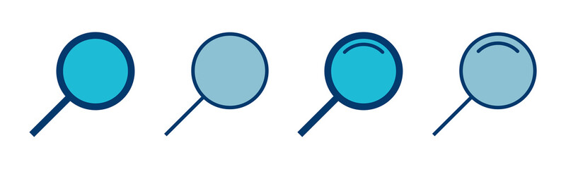 Search icon vector isolated on white background. Glass vector icon. search magnifying glass icon. Find