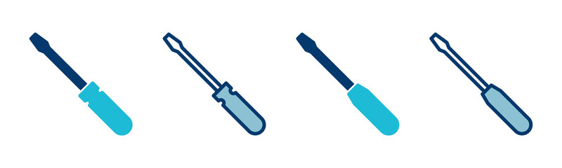 Screwdriver icon vector isolated on white background. Screwdriver vector icon