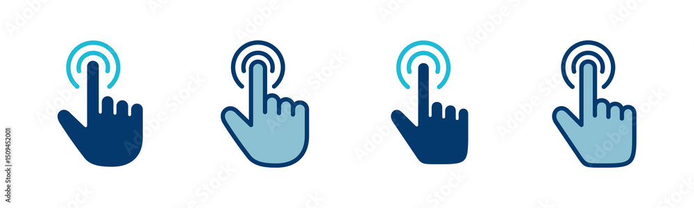 Poster hand click icon vector isolated on white background. pointer icon vector. hand cursor icon vector