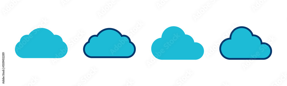 Poster cloud icon vector isolated on white background. cloud computing icon