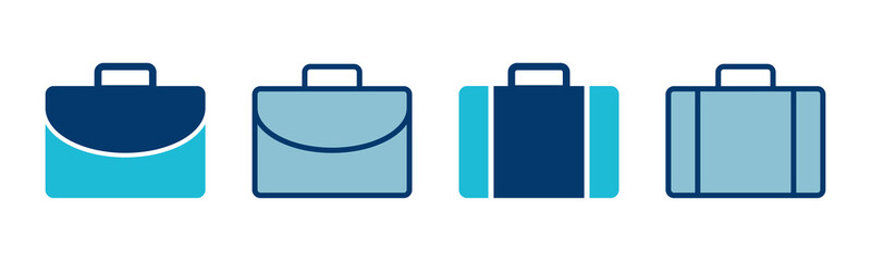 Briefcase icon vector isolated on white background. Briefcase vector icon