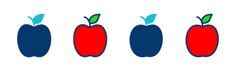 Apple icon vector isolated on white background. Apple vector icon.