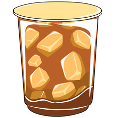 Ice tea cup illustration
