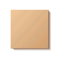 Fototapeta premium Solid beige building material square on a white background 
