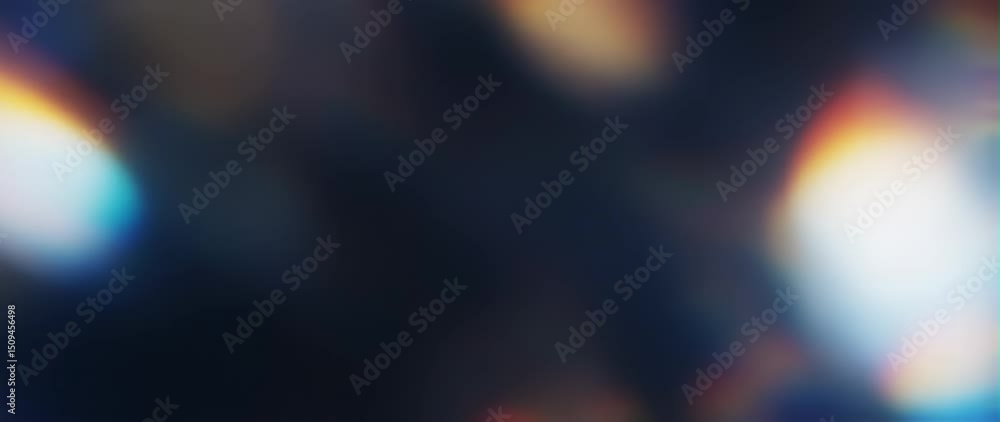 Wall mural anamorphic video abstract dark background with color refraction effect animation