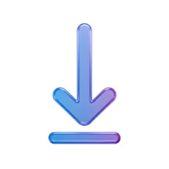 Download Data Arrow 3D Icon File Transfer Save Information Web Resource Symbol