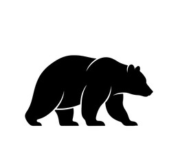 Obraz premium Silhouette of a Walking Bear