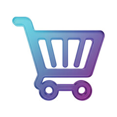 E-commerce Shopping Cart 3D Online Store Purchase Retail Buy Basket Symbol Purple