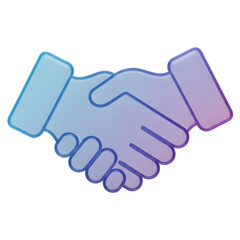 Partnership Handshake Deal 3D Icon Agreement Business Collaboration Trust Contract