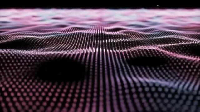 Description
a digital grid surface slowly shifts in perspective creating a futuristic impression in a virtual space
