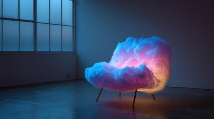 Abstract cloud chair design