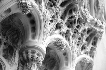 Mandelbulb fractal in immersive perspective depth