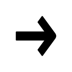 Arrow icon symbol for apps and websites. Arrow sign and symbol for web design.
