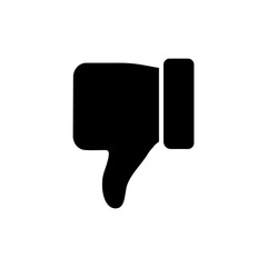 Dislike icon vector. dislike sign and symbol. Hand with thumb down