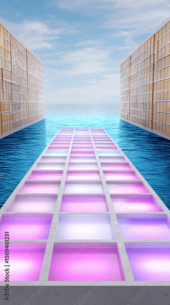 Poster cloud technology supports warehouse management software enhancing efficient data storage and access 