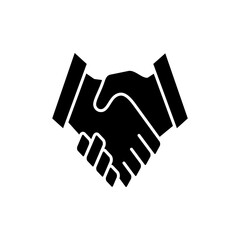 Handshake icon symbol for apps and websites. business handshake sign and symbol. contact agreement
