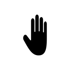 Hand icon symbol for apps and websites. hand sign and symbol. palm