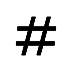Fototapeta premium Hashtag icon symbol for apps and websites. hashtag sign and symbol