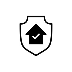 house insurance icon symbol for apps and websites. house protection sign and symbol