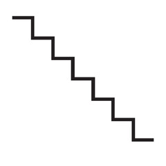 stairs icon vector, Stairs Up Icon Vector Illustration. 