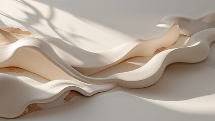 Obraz premium Abstract white wave pattern with light