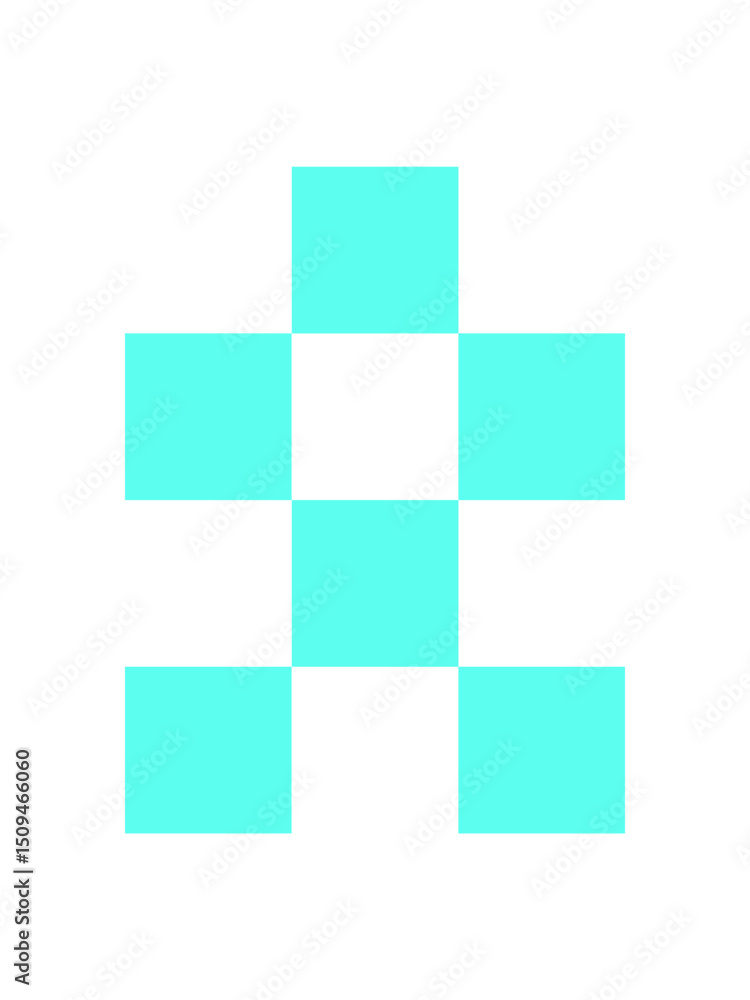 Poster y2k retro checker pattern. modern abstract icon with flat shapes. aesthetic design, graphic element,