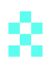 Y2K retro checker pattern. Modern abstract icon with flat shapes. Aesthetic design, graphic element, perfect for 90s nostalgia and trendy streetwear decoration.