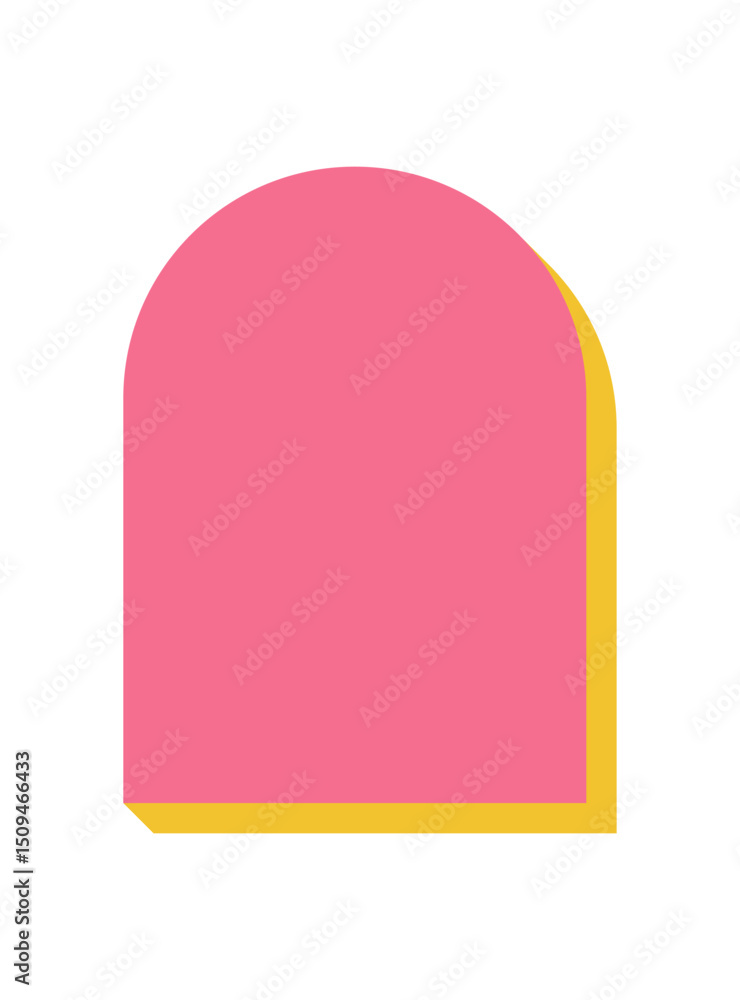 Wall mural bold abstract shape. modern figure and decorative element. this minimal design features a flat icon 