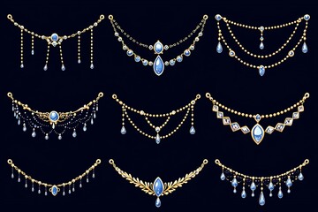 Luxurious blue gemstone necklaces