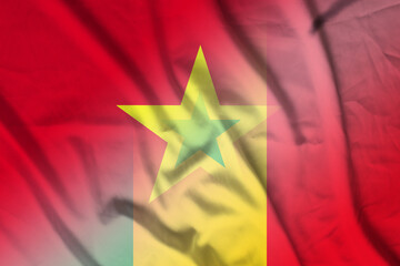 Vietnam and Senegal state flag transborder relations SEN VNM © dmitriy