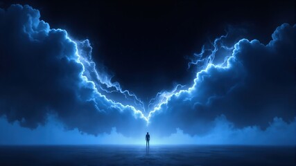 Fototapeta premium lightning in the sky