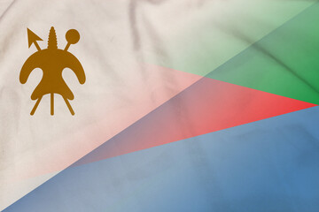 Lesotho and Eritrea political flag transborder relations ERI LSO