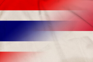 Thailand and Indonesia national flag transborder contract IDN THA