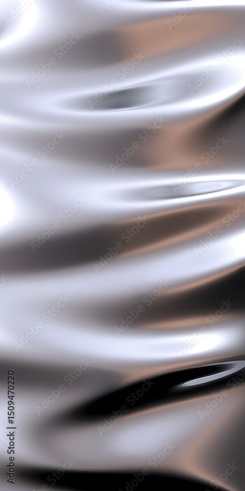 Poster chrome texture background, metallic shine surface. high gloss finish creates dynamic light. smooth g