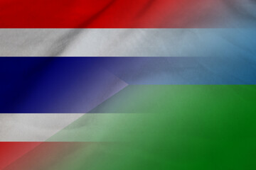 Thailand and Djibouti political flag transborder contract DJI THA