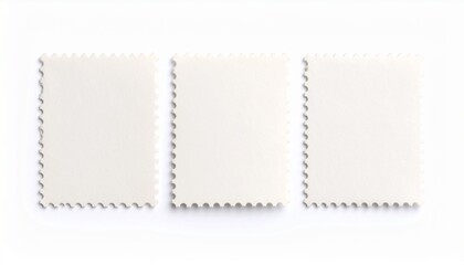 Blank postage stamp clean postage stamp isolated on white background